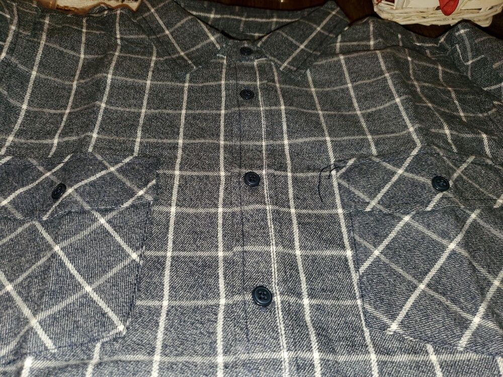 Mens PX Blue Long Sleeve Button Down Shirt Plaid NWT Medium - Picture 13 of 16